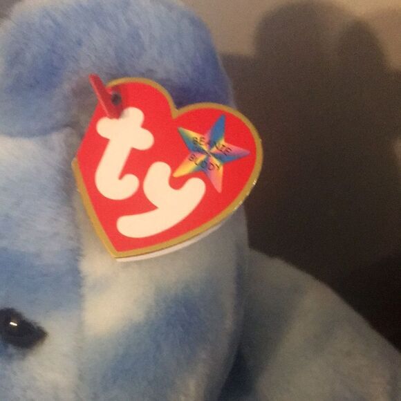 Ty Blue Beanie Buddy Peace 2003 Bear - Picture 5 of 11
